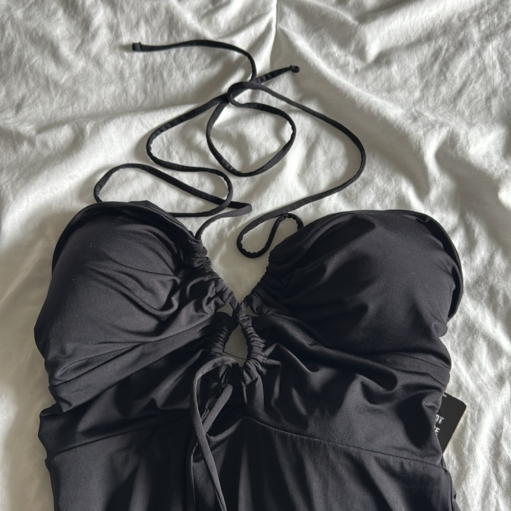 NWT Express Halter Black Maxi Dress - Picture 2 of 4